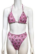 Ready To buy Disco Cowboy Pink Triangle Bikini Top and Bottoms
