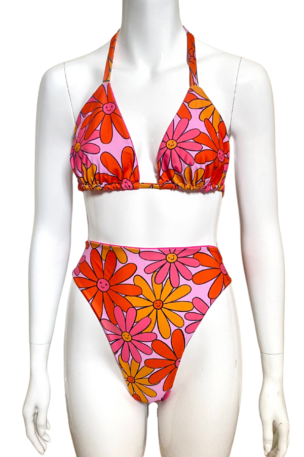 Flower Power Triangle Bikini Set