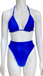 Royal Blue Triangle Bikini Top and Bottoms