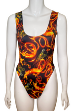 Dragon flames one piece swimsuit