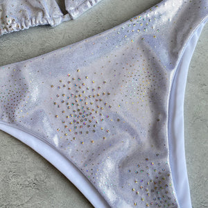 Glitterball Silver Sparkle Triangle Bikini Set