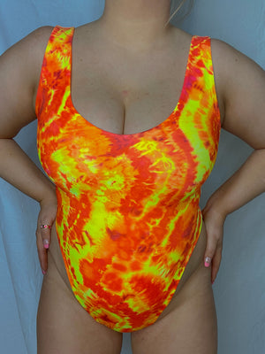
            
                Load image into Gallery viewer, Orange Tie Dye One Piece Swimsuit
            
        
