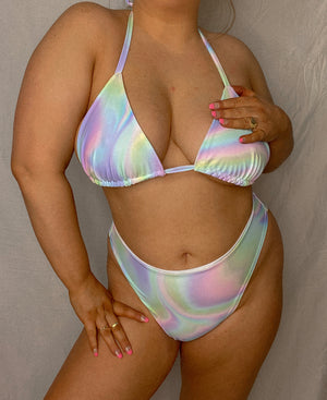 Pastel Sorbet Triangle Bikini Set