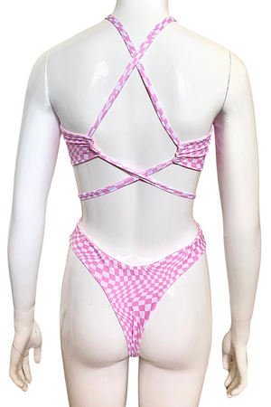 Trippy Picnic Multi Way Thong One Piece Swimsuit