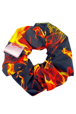 Dragon flames print scrunchies